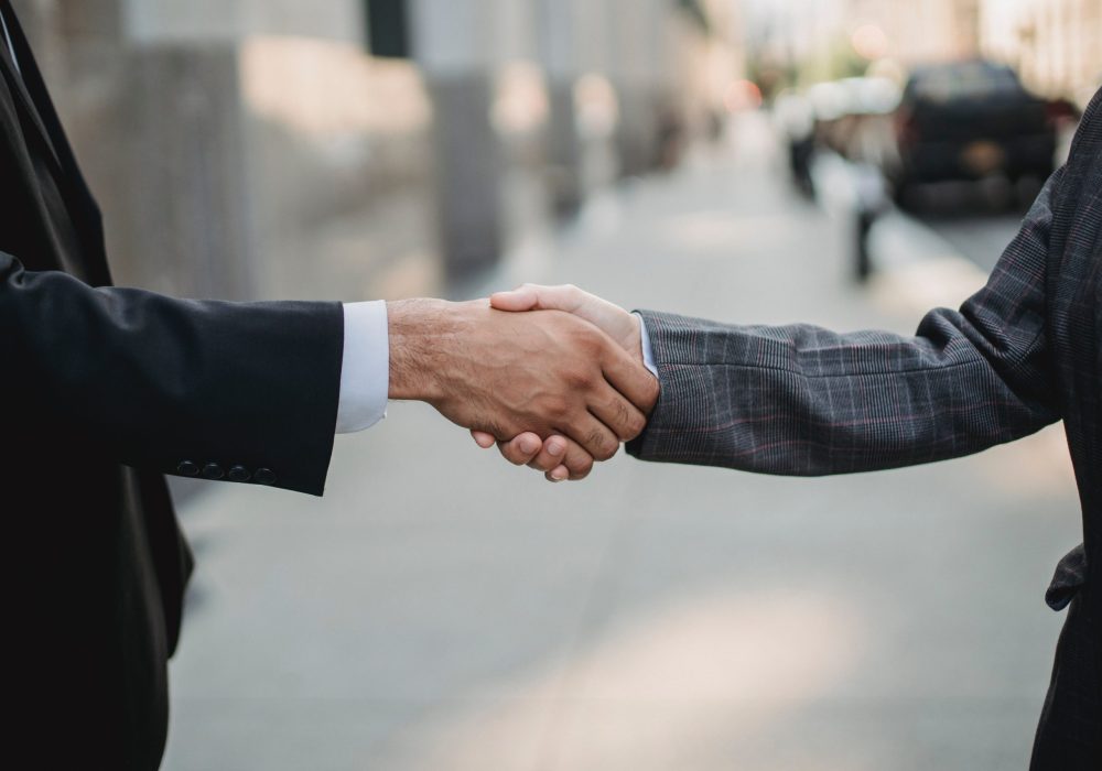 A handshake that symbolizes a done deal.